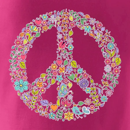 Peace symbol lístečky