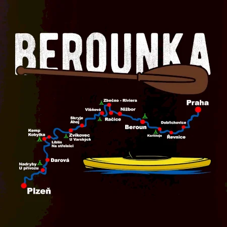 Mapa řeky Berounky