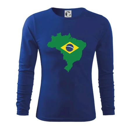 Brazílie vlajka v mapě