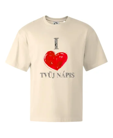 I love malované srdce - vlastní nápis