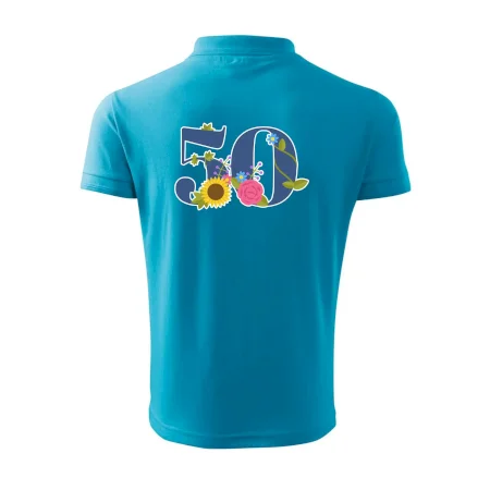 Květinové číslo kreslené - 50