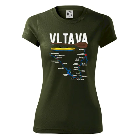 Mapa řeky Vltavy