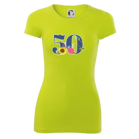 Květinové číslo kreslené - 50