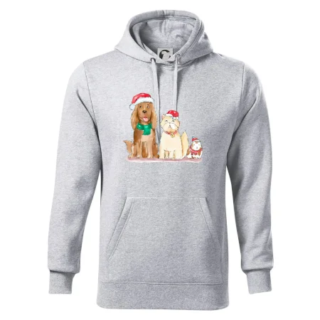 Veselé vánoce - pes, křeček a kočka