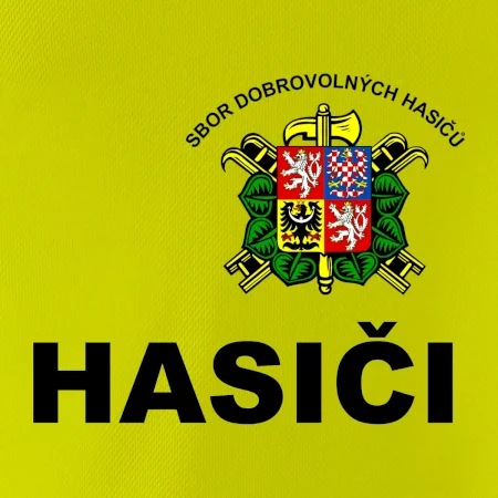 SDH znak + nápis + nápis hasiči na zádech