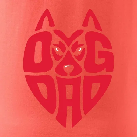 Dog dad nápis v hlavě