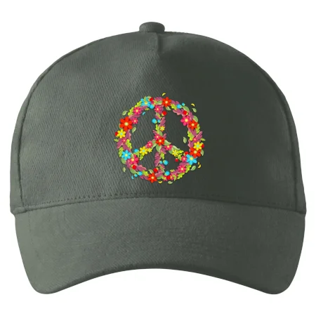 Peace symbol červené květiny