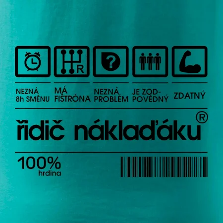 Čárový kód řidič náklaďáku