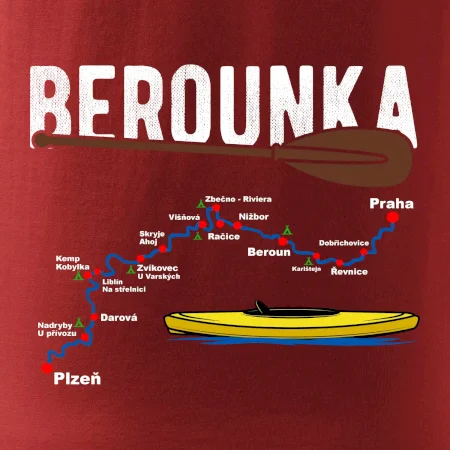 Mapa řeky Berounky