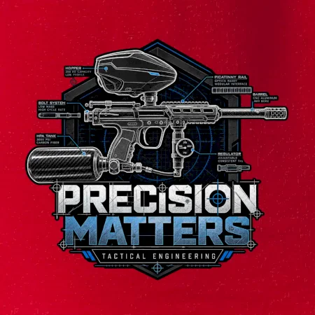 Technický nákres precision matters paintball