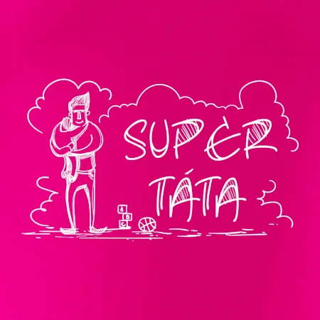 Kreslený nápis super táta