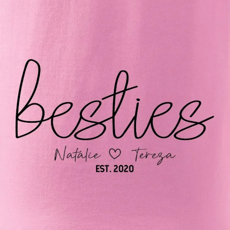 Párové mikiny - Besties Jména a rok