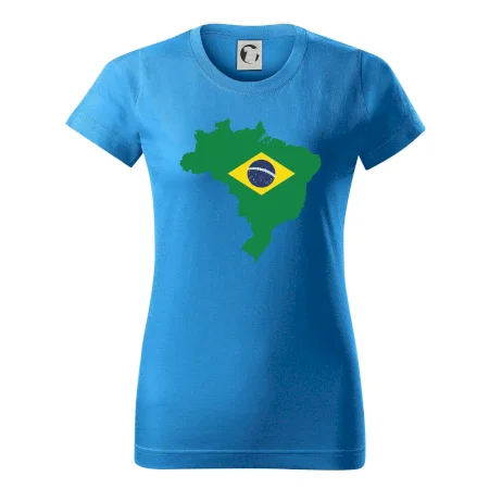 Brazílie vlajka v mapě