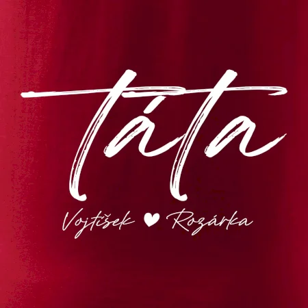 Triko táta psací se jmény dětí