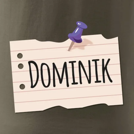 Papírek se jmenovkou - prso - vlastní jméno
