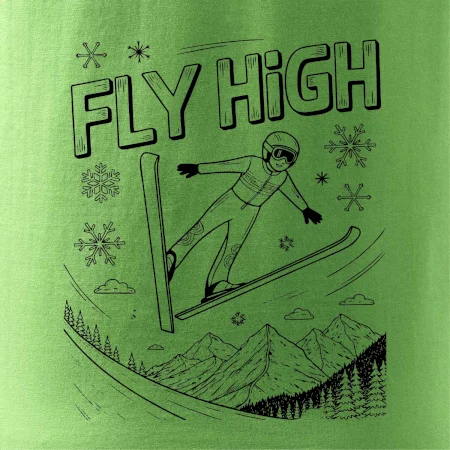 Černobílý skokan fly high