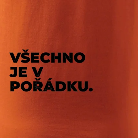 VŠECHNO JE V POŘÁDKU.