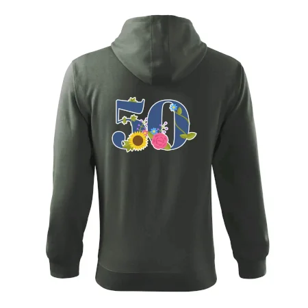 Květinové číslo kreslené - 50