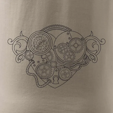 Steampunk srdce kreslené