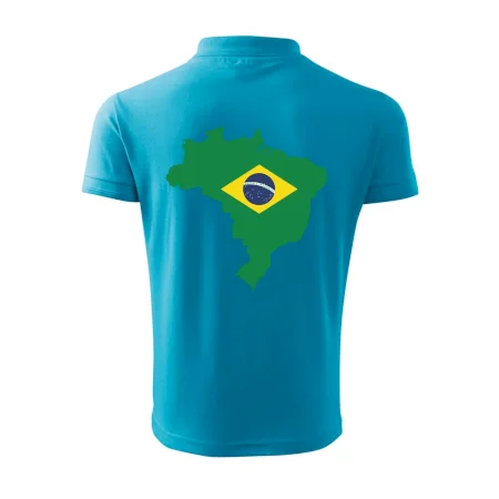 Brazílie vlajka v mapě