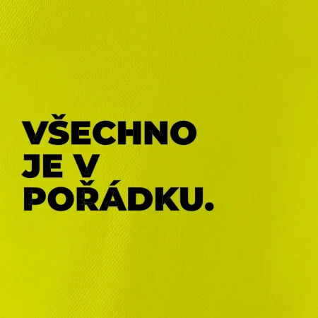 VŠECHNO JE V POŘÁDKU.