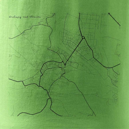 Černobílá mapa Kralupy nad Vltavou