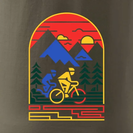 Cyklista na horách - logo