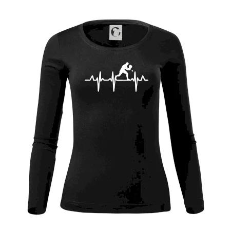 EKG stolní tenista stojící