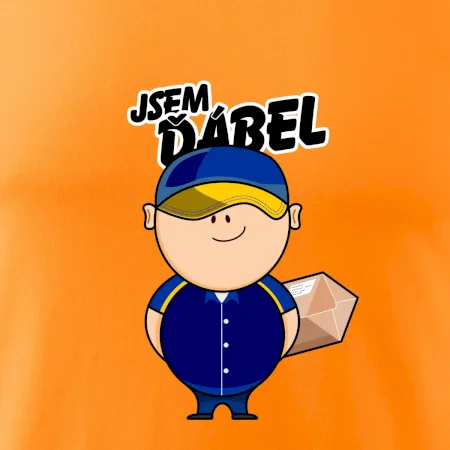 Jsem ďábel doručovatel modro žlutý