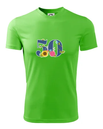 Květinové číslo kreslené - 50