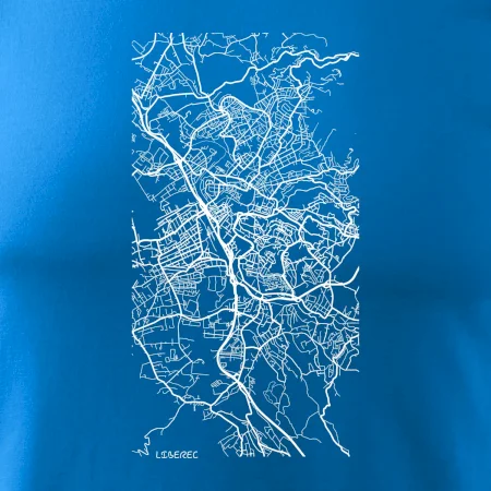 Černobílá mapa Liberec