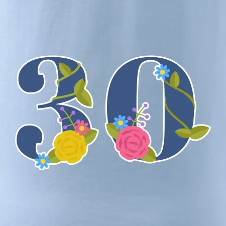 Květinové číslo kreslené - 30
