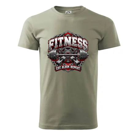 Fitness činka a závaží eat sleep repeat