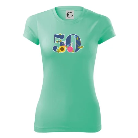 Květinové číslo kreslené - 50
