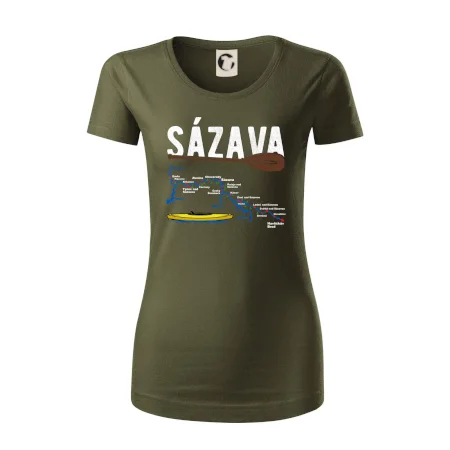 Mapa řeky Sázavy