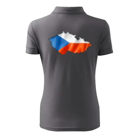 Česká vlajka v obrysu republiky