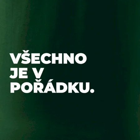 VŠECHNO JE V POŘÁDKU.
