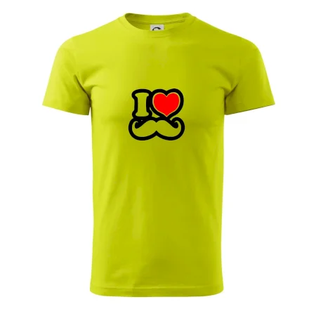 i love mustache - obrys