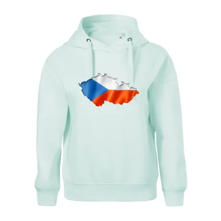 Česká vlajka v obrysu republiky