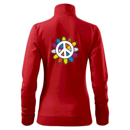 Peace symbol s kreslenou květinou