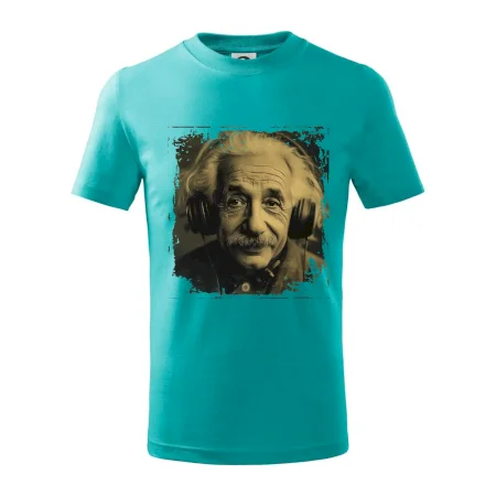 Albert se sluchátky