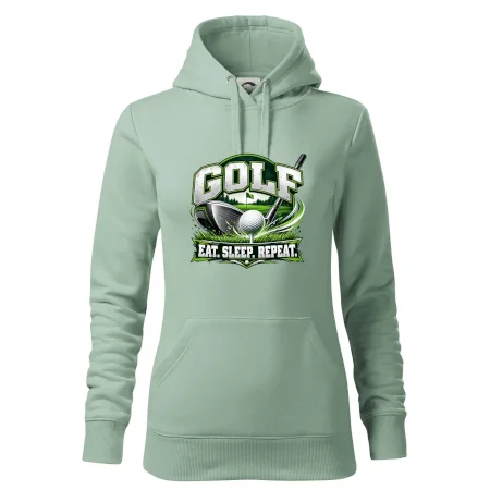 Golfová hůl s míčkem eat sleep repeat