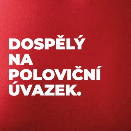 DOSPĚLÝ NA POLOVIČNÍ ÚVAZEK.