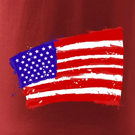 Americká vlajka ohnutá