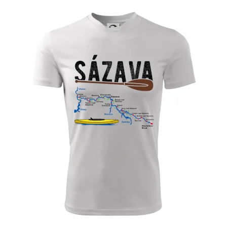 Mapa řeky Sázavy