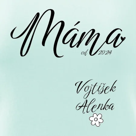 Máma od roku + jména dětí dole vlevo