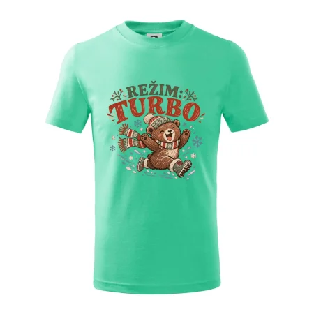 Rodinná vánoční trička - Režim turbo zimní medvídek dítě