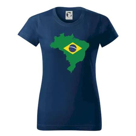 Brazílie vlajka v mapě