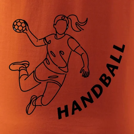 Handball nápis šikmo