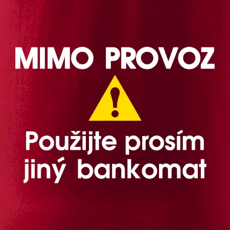 Mimo provoz - použijte jiný bankomat